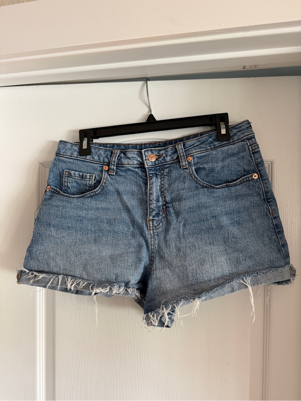 High Rise Rolled Cuff Shorts Wild Fable Blue Denim Jean Shorts | Size 10